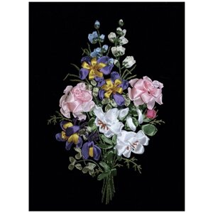 PANNA Набор для вышивания лентами Праздник цветов 17 x 25 см (C-1046)