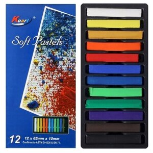 Пастель художественная профессиональная сухая 12 цветов в картонной коробке 893278