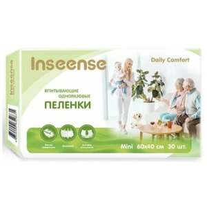 Пеленки одноразовые INSEENSE Daily Comfort 60х40 30 шт