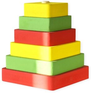 Пирамидка «Квадраты разноцвет»