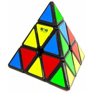 Пирамидка Рубика QiYi MoFangGe Pyraminx / Головоломка для подарка / Черный пластик