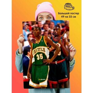 Плакат спортсмен Кевин Дюрант NBA Баскетбол