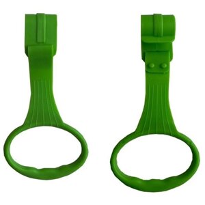 Пластиковые кольца Floopsi для манежа или защитного барьера, цв. зеленый, 2 шт. Ручки для манежа или барьера, подвесное кольцо