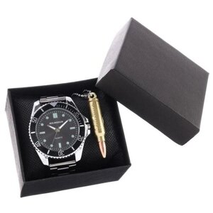 Подарочный набор 2 в 1 "Bolingdun"наручные часы, d=4.6 см, кулон 5256912