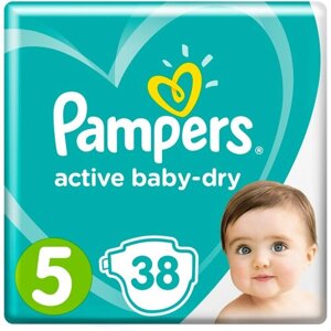 Подгузники Pampers Active Baby-Dry 11–16 кг, размер 5, 60 шт.