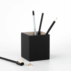Подставка для ручек и карандашей, стакан канцелярский Penkap Duo, цвет черный