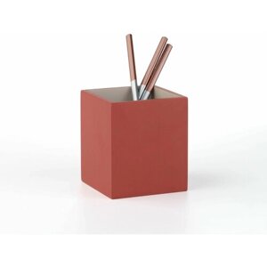 Подставка для ручек и карандашей, стакан канцелярский Penkap Duo, цвет красный