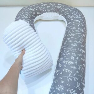 Подушка для беременных для сна U, плюш + хлопок