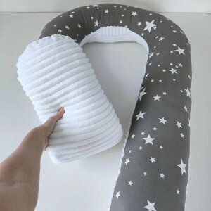 Подушка для беременных сатин + плюш