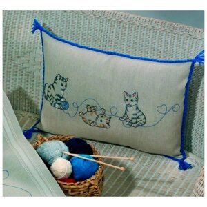 Подушка Кошки набор для вышивания