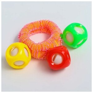 Погремушка - браслет «На ручку», 3 шарика, цвета микс