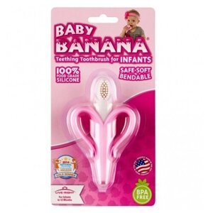 Прорезыватель детский Baby Banana Банан Розовый США