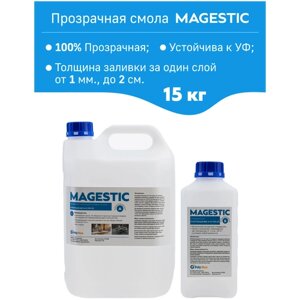 Прозрачная смола для заливки столешниц Magestic 15 кг