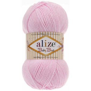 Пряжа Alize Baby best светло-розовый (185), 90%акрил/10%бамбук, 240м, 100г, 1шт