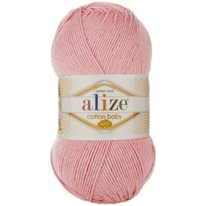 Пряжа Alize Cotton baby soft пудра (161), 50%хлопок/50%акрил, 270м, 100г, 1шт