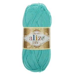 Пряжа ALIZE "Diva", 100% микрофибра, 350 м*100 г, 376 зеленая бирюза, 1 шт