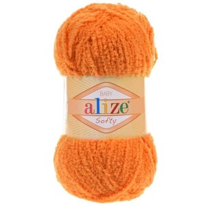 Пряжа Alize Softy оранжевый (06), 100%микрополиэстер, 115м, 50г, 1шт
