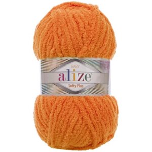 Пряжа Alize Softy plus оранжевый (06), 100%микрополиэстер, 120м, 100г, 1шт