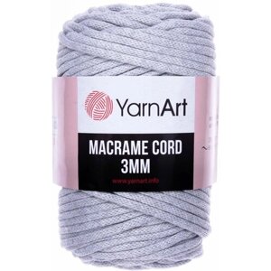 Пряжа "Macrame Cord 3mm" 250г, 85м (1 моток), YarnArt, 756 светло-серый