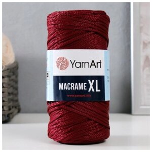 Пряжа "Macrame XL" 100% полиэстер 130м/250г (145 бордовый)