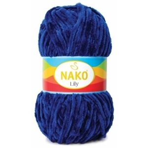 Пряжа Nako Lily синий (3054), 100%полиэстер, 180м, 100г, 1шт
