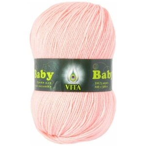 Пряжа Vita Baby персик (2858), 100%акрил, 400м, 100г, 1шт