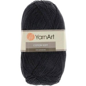 Пряжа YarnArt Cotton soft графит (28), 55%хлопок/45%полиакрил, 600м, 100г, 1шт
