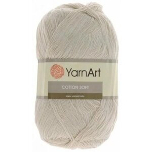 Пряжа YarnArt Cotton soft кремовый (05), 55%хлопок/45%полиакрил, 600м, 100г, 1шт