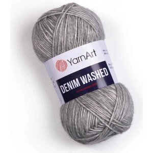 Пряжа YarnArt Denim Washed серый (908), 20%акрил/80%хлопок, 130м, 50г, 1шт