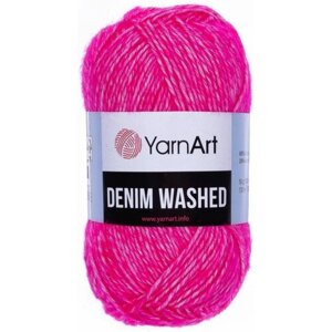 Пряжа YarnArt Denim Washed ярко-розовый (903), 20%акрил/80%хлопок, 130м, 50г, 1шт