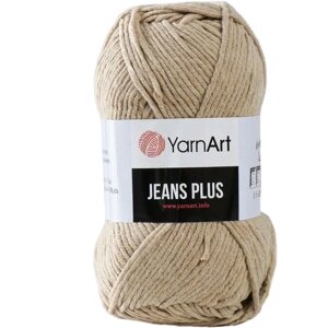 Пряжа YarnArt Jeans PLUS песочный (48), 55%хлопок/45%акрил, 160м, 100г, 1шт