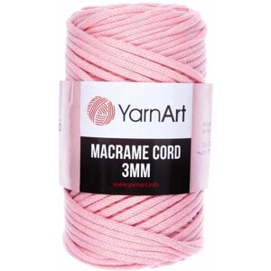Пряжа YarnArt Macrame cord 3mm персик (767), 60%хлопок/40%полиэстер/вискоза, 85м, 250г, 1шт