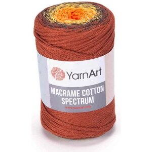 Пряжа YarnArt Macrame cotton spectrum терракот-кофе-желтый-оранжевый (1303), 85%хлопок/15%полиэстер, 225м, 250г, 1шт