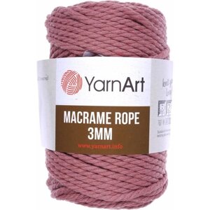 Пряжа YarnArt Macrame Rope 3mm пыльная роза (792), 60%хлопок/ 40%вискоза/полиэстер, 63м, 250г, 1шт