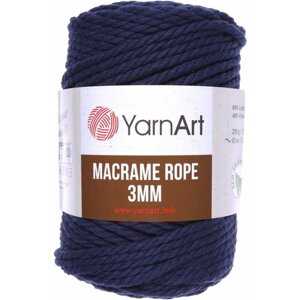 Пряжа YarnArt Macrame Rope 3mm темно-синий (784), 60%хлопок/ 40%вискоза/полиэстер, 63м, 250г, 1шт