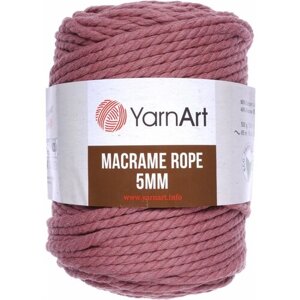 Пряжа YarnArt Macrame Rope 5mm пыльная роза (792), 60%хлопок/ 40%вискоза/полиэстер, 85м, 500г, 1шт