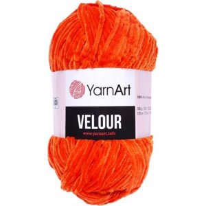 Пряжа YarnArt Velour рыжий (865), 100% микрополиэстер, 170м, 100г, 1шт