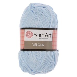 Пряжа YarnArt Velour светло-голубой (851), 100% микрополиэстер, 170м, 100г, 1шт