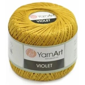 Пряжа YarnArt Violet шафран (4940), 100%мерсеризованный хлопок, 282м, 50г, 1шт