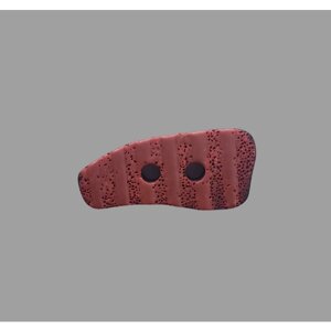 Пуговица "Камень пензы", Union Knopf, цвет темно-красно-коричневый, пластик, длина 42 мм, 1 штука.