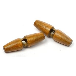 Пуговицы деревянные TBY BT. WD. 069 цв. 002 коричневый 80L-51мм, 1 прокол, 20 шт
