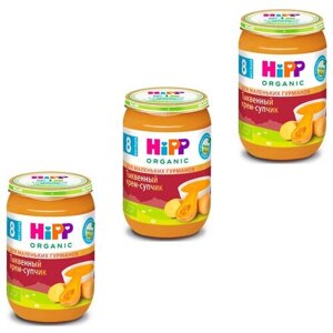 Пюре HiPP Organic тыквенный крем-супчик с 8 мес., 190 гр., 3 шт.