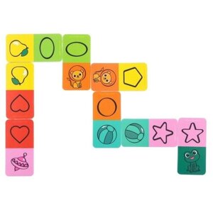 Развивающий набор игрушек для ванны «Домино. Учим цвета и формы», 20 деталей