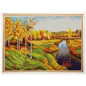Рисунок-схема на ткани "Золотая осень"И. Левитан)29x39 см