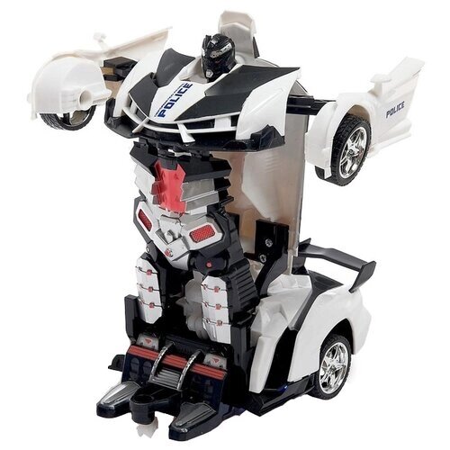 Робот-трансформер 382 toys Polar Police, белый/черный