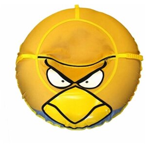 Санки-ватрушка Crazy Birds желтый 100 см иглу