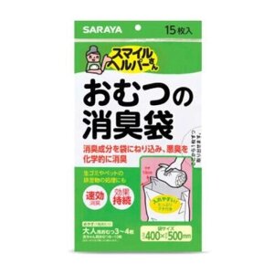 Saraya Smile Helper Дезодорированный пакет для использованных подгузников, 15 шт