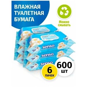 Senso Baby Спеццена Влажная туалетная бумага с клапаном 6 УП