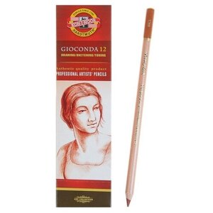 Сепия Koh-I-Noor "Gioconda", коричнево-красная, карандаш, грифель 4,2мм, 12шт., 250758