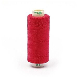Швейные нитки Dor Tak бытовые, 40/2, 366 м, 100% полиэстер, цвет 512 красный (40/2. DT. 512)